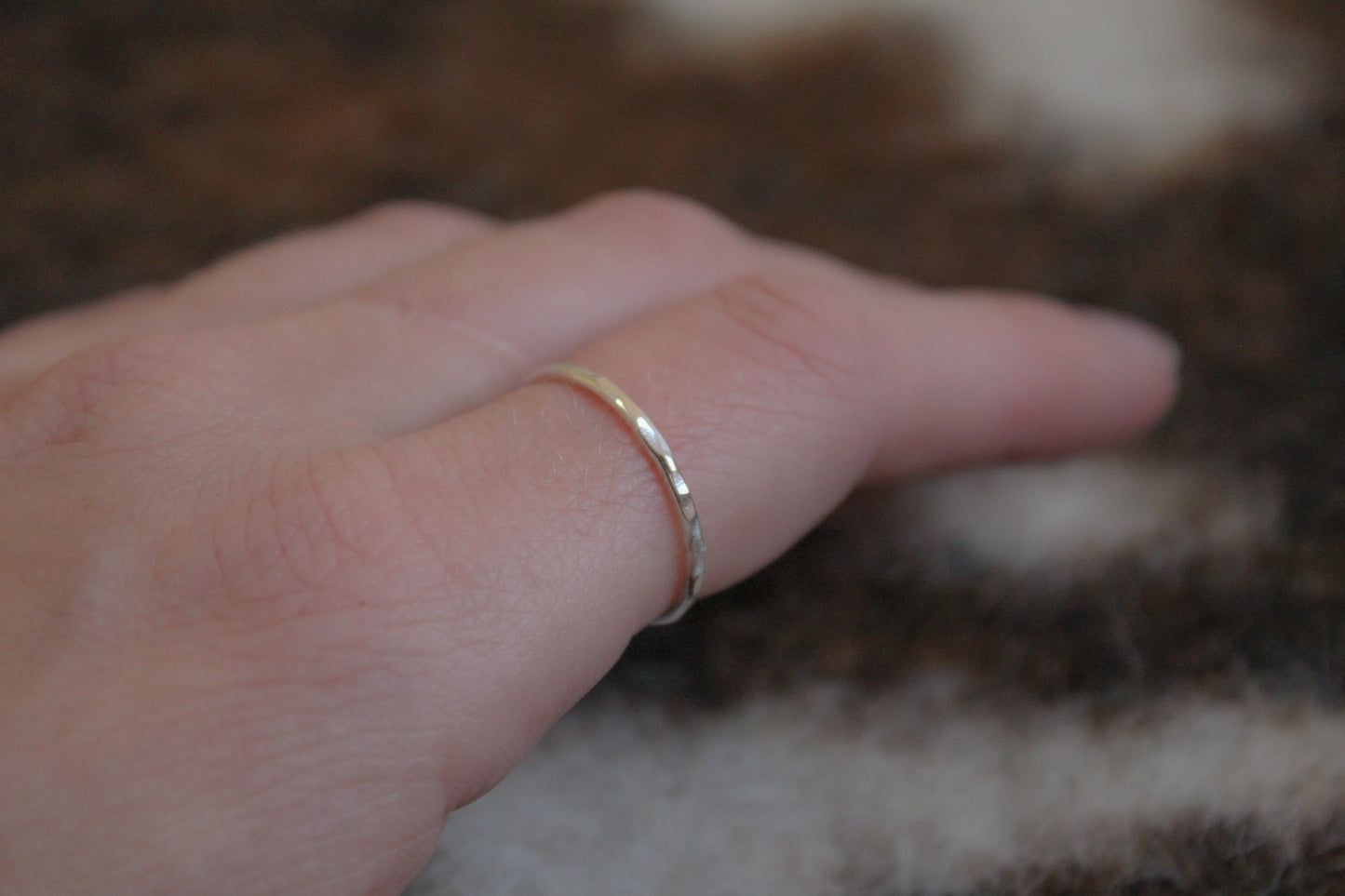 Hammered Stacking Ring