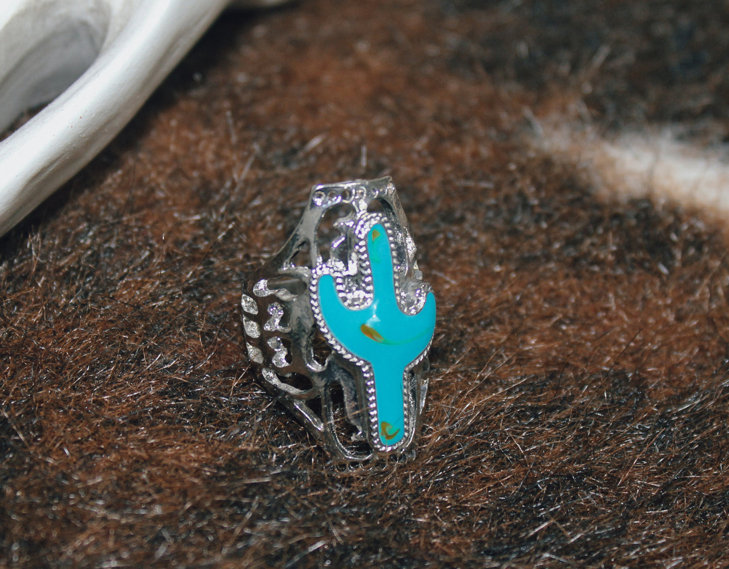 Turquoise Cactus Ring