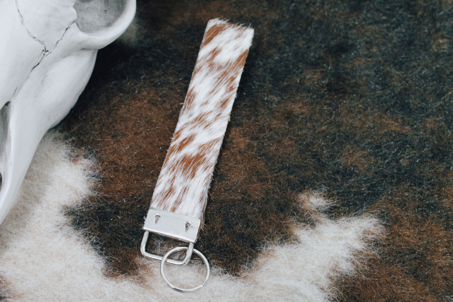 Cowhide Wrist Keychain