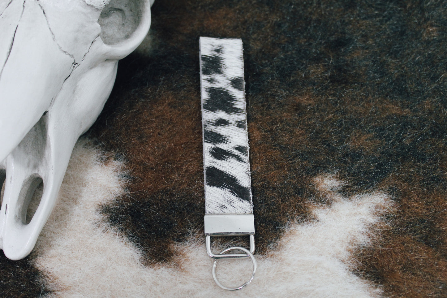 Cowhide Wrist Keychain