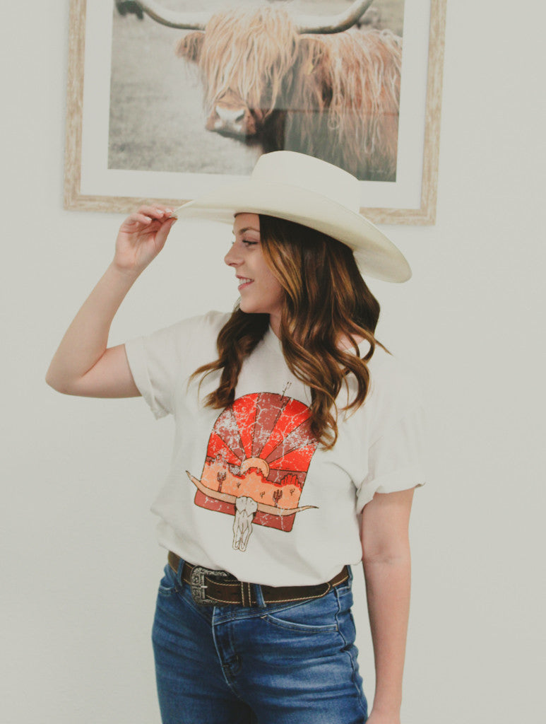 Longhorn Sunset Tee