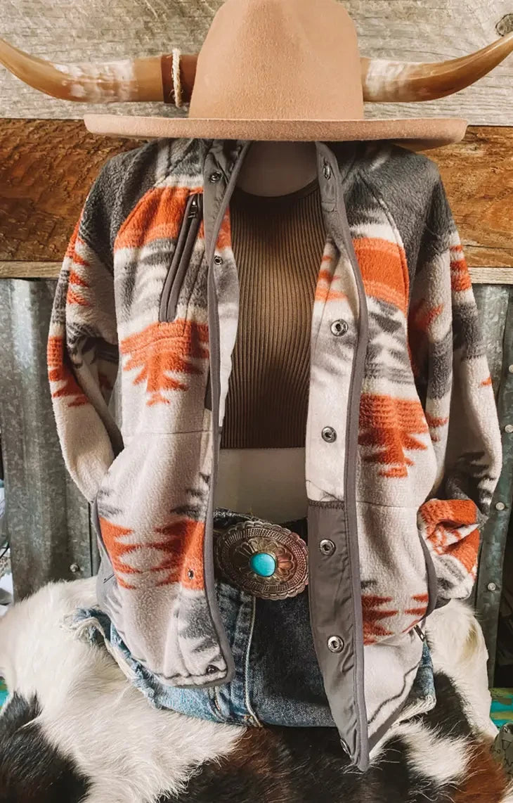 Aztec Printed Cardigan Jacket